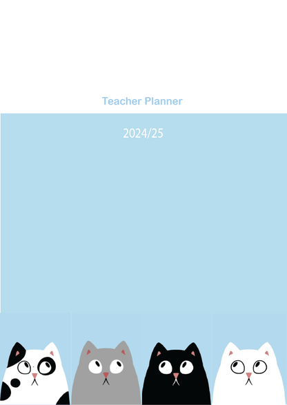 It's A Cat's Life Teacher planner PDF download