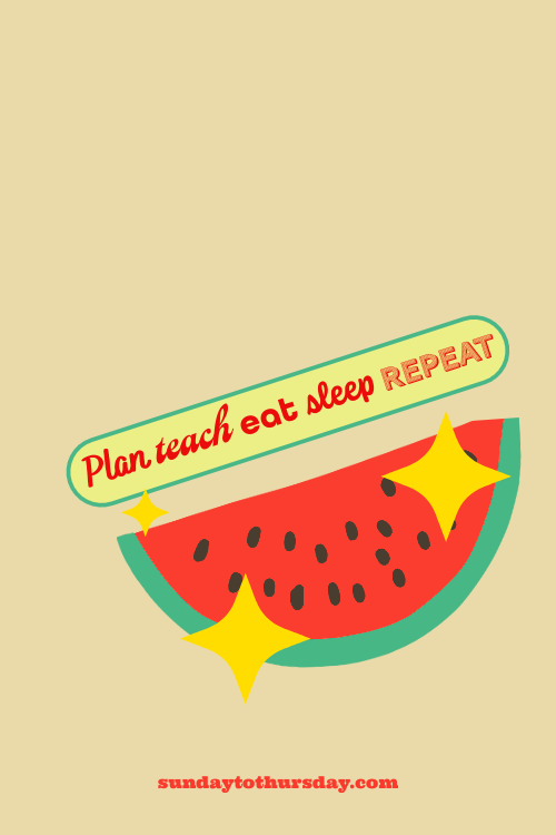 Plan Teach Eat Sleep Teacher planner PDF download